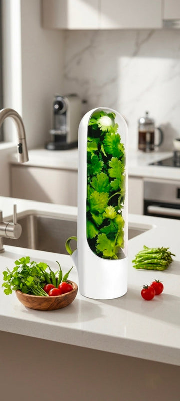 Kitchen Fresh Herb Saver Vegetables Keeper for Refrigerator Herbs Storage Container