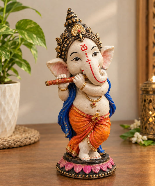 Lord Ganesha Decorative Idol | Premium Handcrafted Bansuri Ganesha