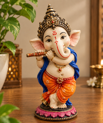 Lord Ganesha Decorative Idol | Premium Handcrafted Bansuri Ganesha