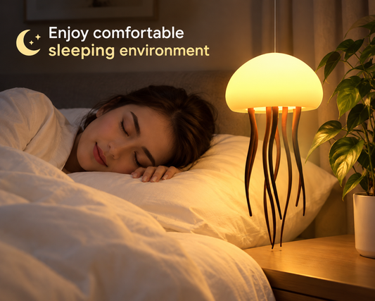 Jellyfish Light With Realistic Floating Effect Colorful Led Jellyfish Tank Light Table Lamp